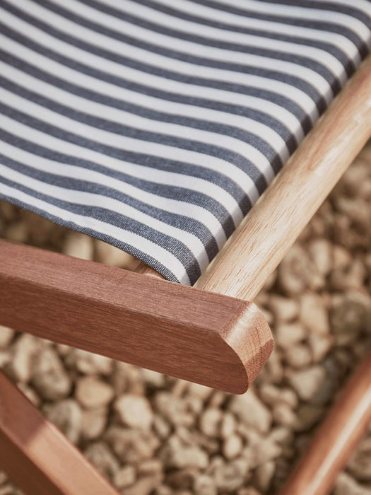 Mini Fringed Deck Chair - Blue Stripe