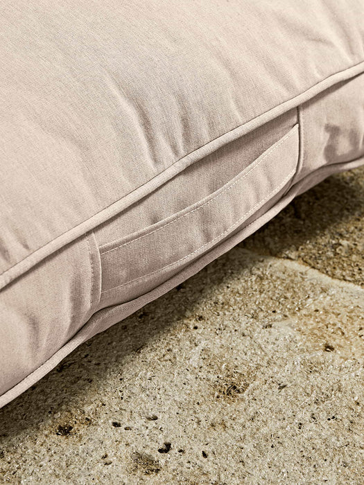 Indoor Outdoor Square Floor Cushion - Soft Blush
