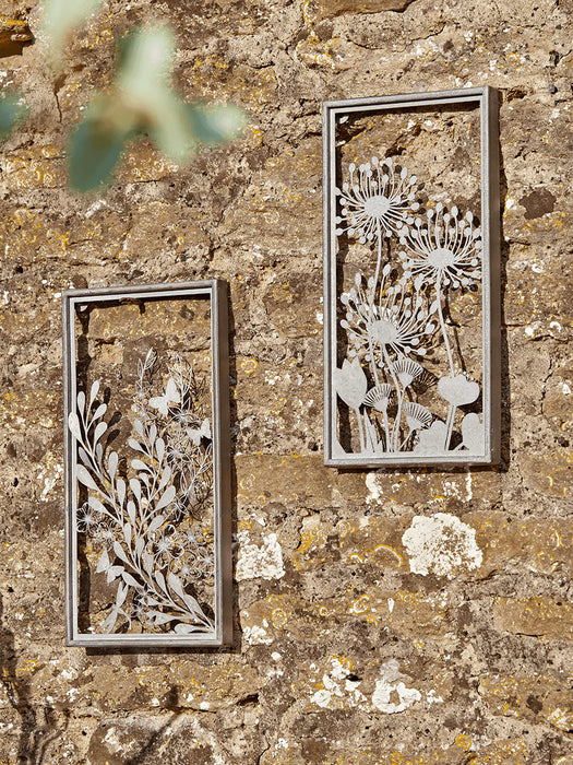 Two Indoor Outdoor Zinc Silhouette Panels