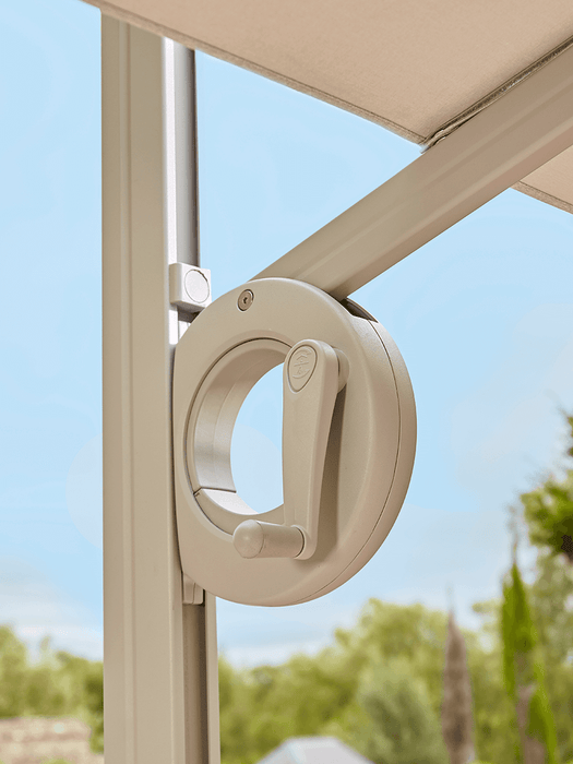 Square Cantilever Parasol - Soft Grey