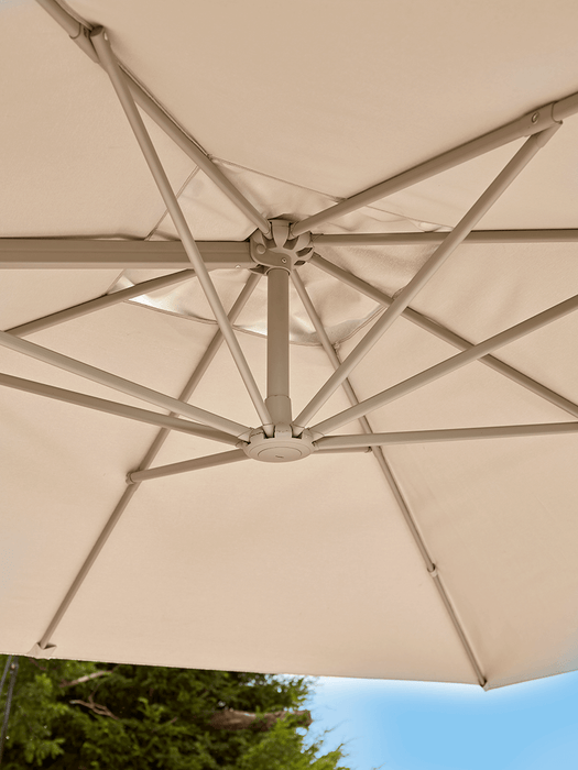 Square Cantilever Parasol - Soft Grey