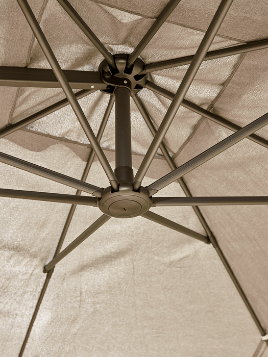 Square Cantilever Parasol - Charcoal