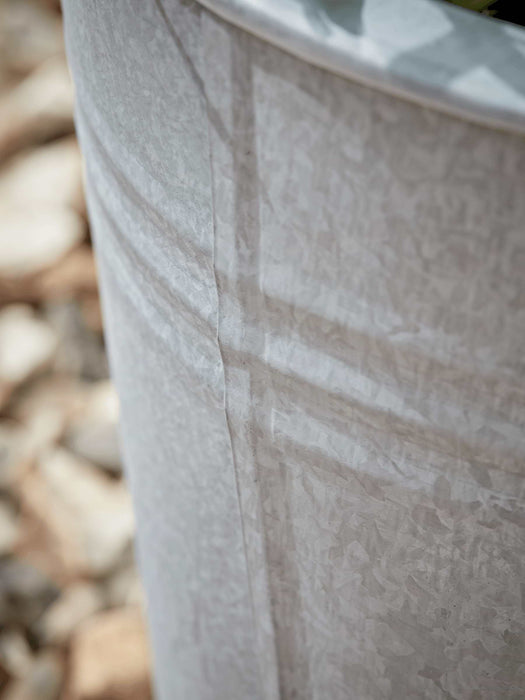 Three Zinc Tapered Planters