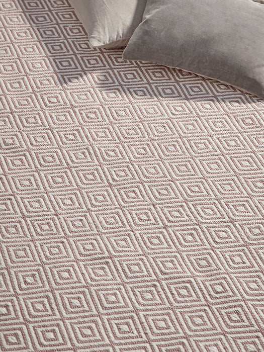 Indoor Outdoor Squares Reversible Rug - Blush