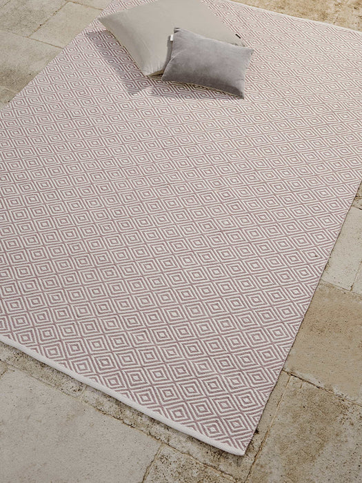 Indoor Outdoor Squares Reversible Rug - Blush