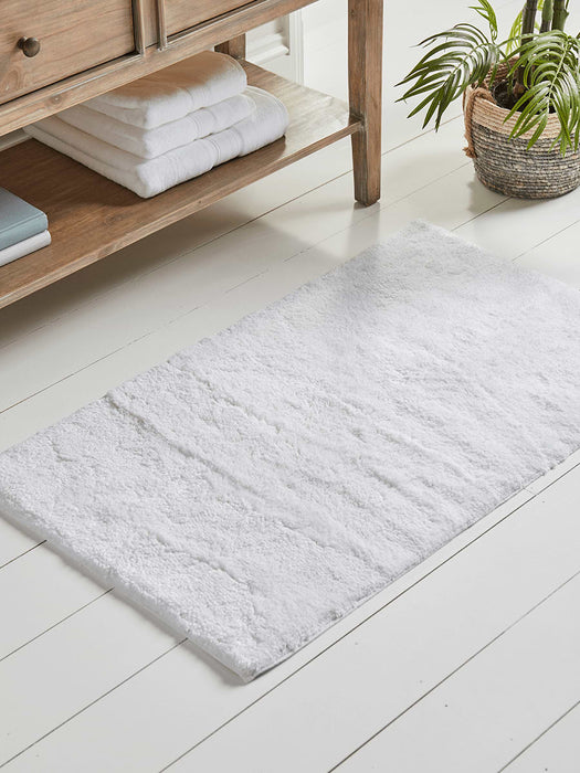 Textured Bath Mat - White