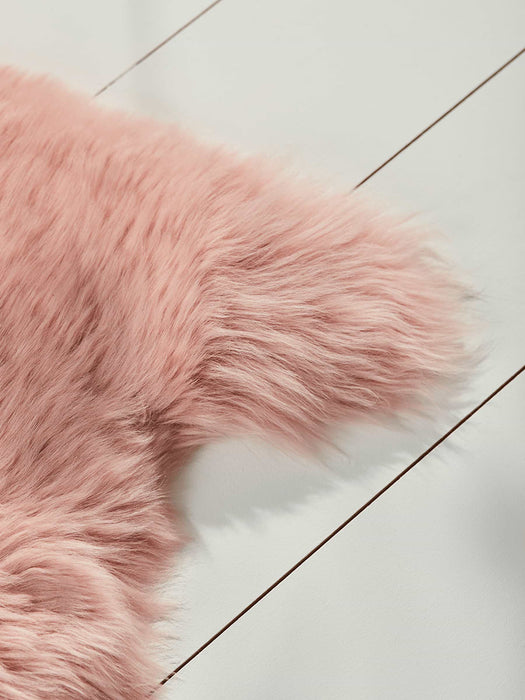 Sumptuous Sheepskin Single Rug - Blush