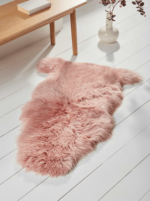 Sumptuous Sheepskin Single Rug - Blush