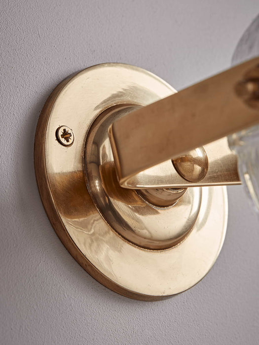 Reeded Glass Soap Dispenser - Antique Brass
