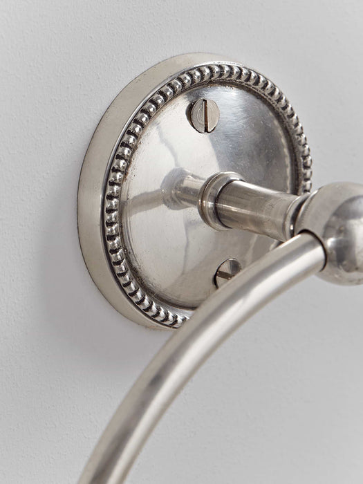 Beaded Towel Ring - Antique Silver