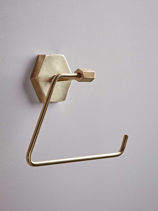 Deco Loo Roll Holder - Brass