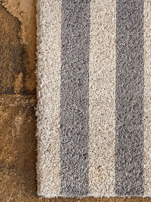 Grey & White Stripe Doormat
