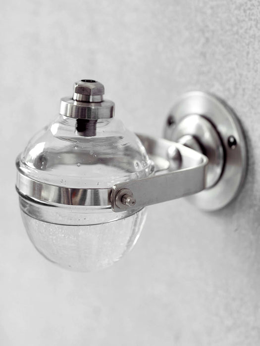 Glass Soap Dispenser - Antique Silver