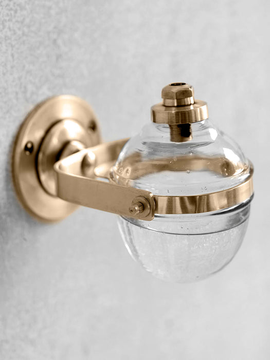 Glass Soap Dispenser - Antique Gold