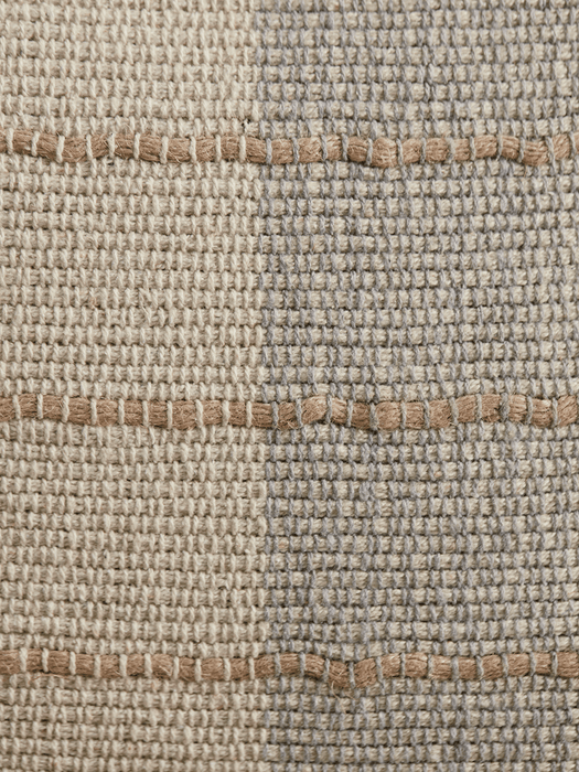 Striped Tasselled Cushion - Blue