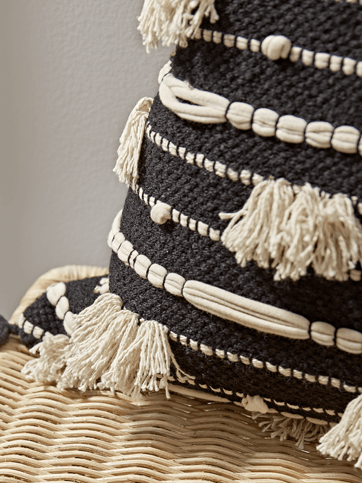 Black Tufted Cushion