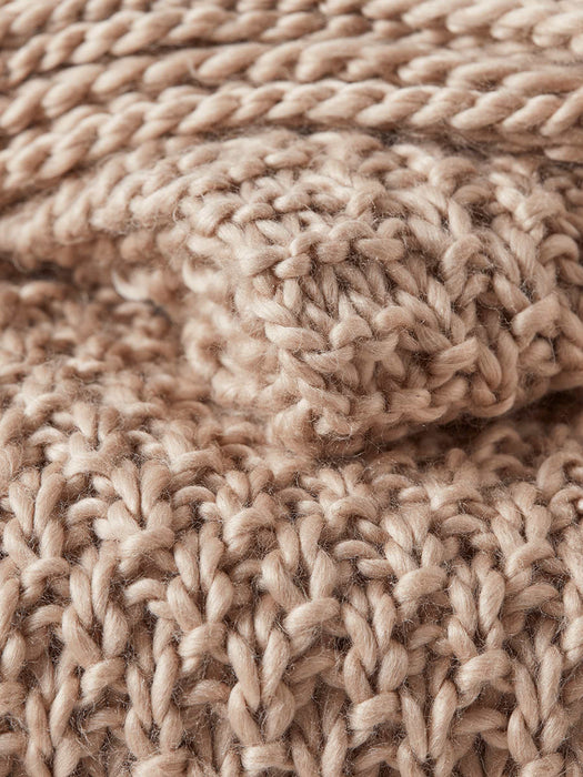 Moss Stitch Knitted Throw