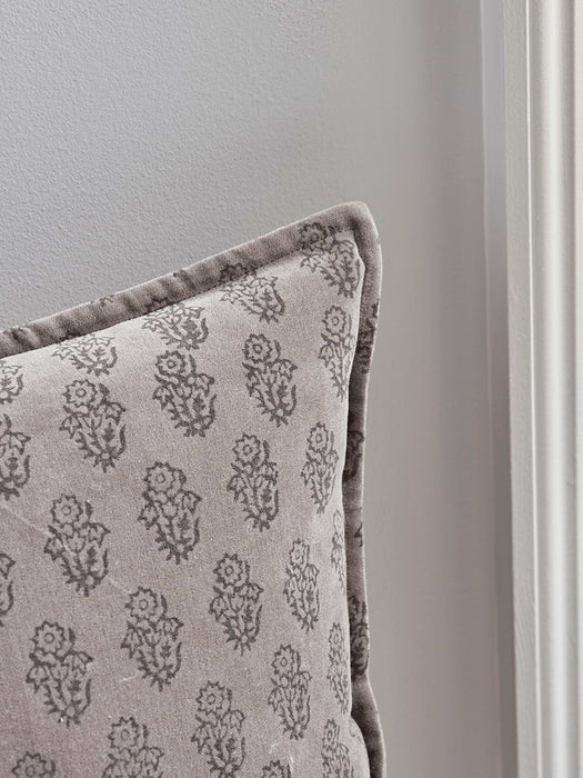 Floral Print Velvet Cushion