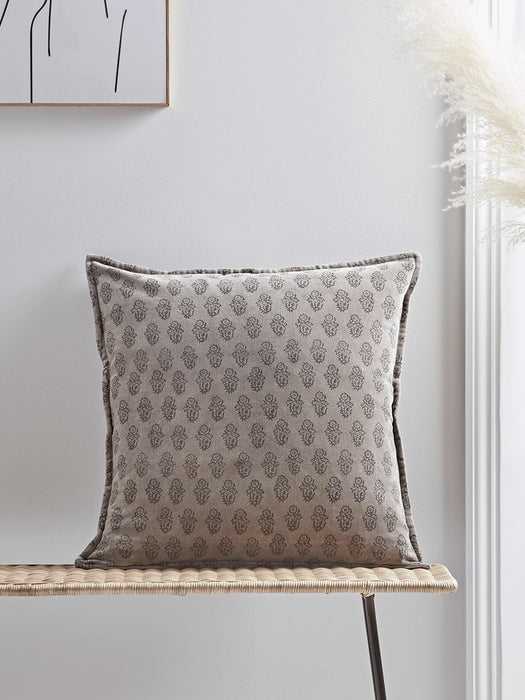 Floral Print Velvet Cushion