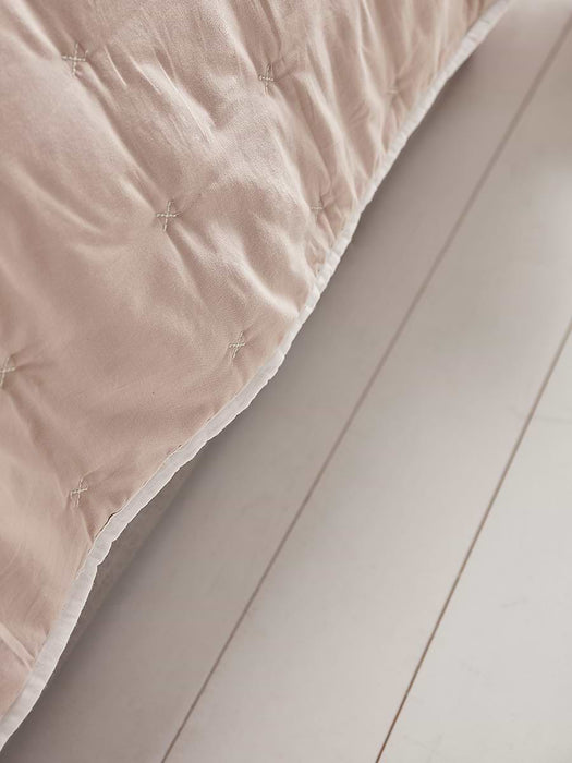 Lightweight Cross Stitch Bedspread - Blush