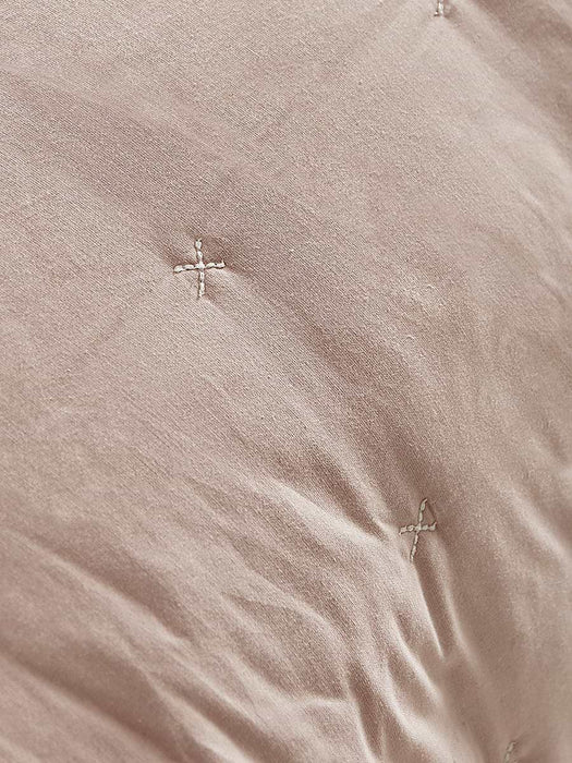 Lightweight Cross Stitch Bedspread - Blush
