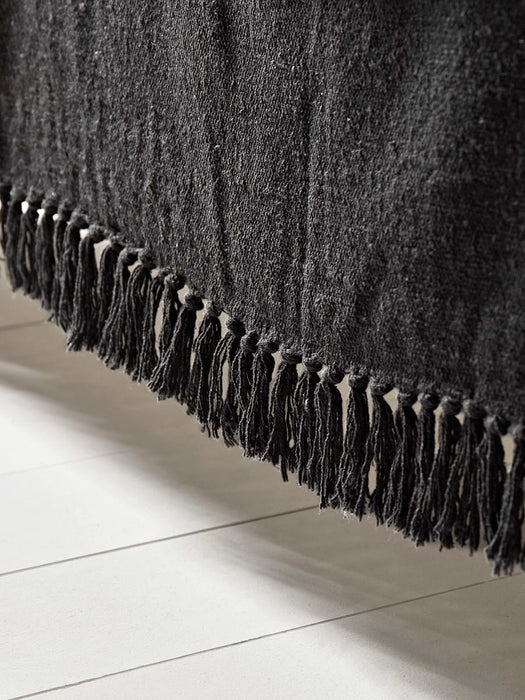 Textured Sun Double Bedspread - Black