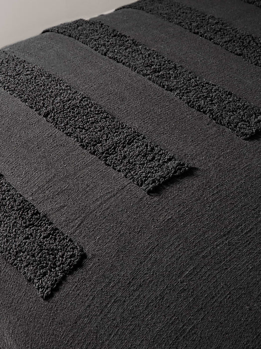 Textured Sun Double Bedspread - Black