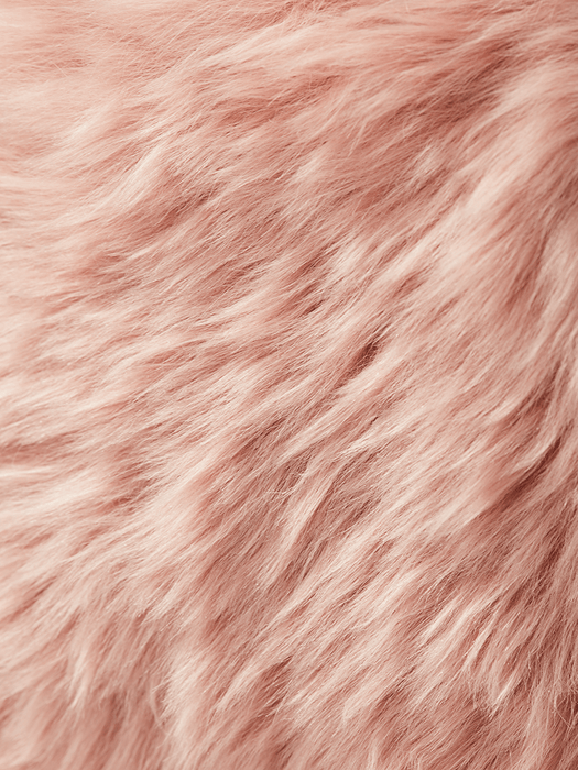 Sumptuous Sheepskin & Suede Cushion - Blush