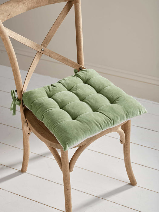Velvet Seat Pad - Sage