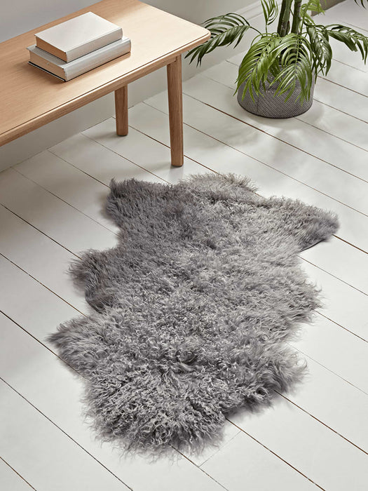 Tibetan Sheepskin Rug - Slate
