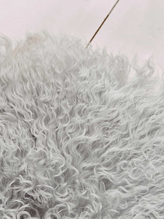Tibetan Sheepskin Double Rug - Soft Grey