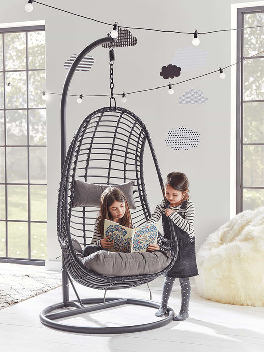 Slim Hanging Chair - Black