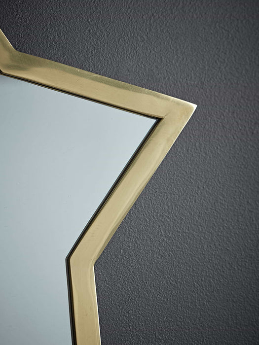 Antique Brass Star Mirror