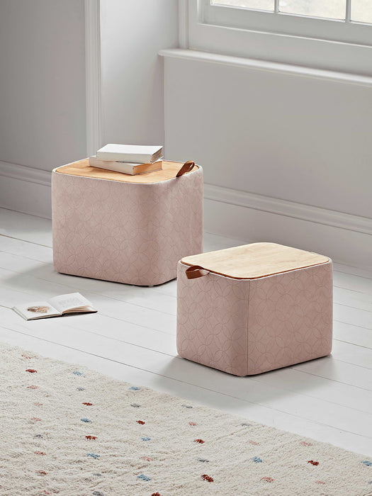 Two Wooden Topped Storage Tubs