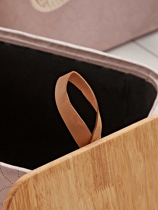 Two Wooden Topped Storage Tubs
