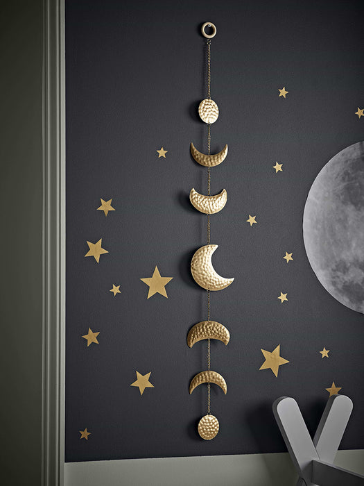 Hammered Brass Moon Garland