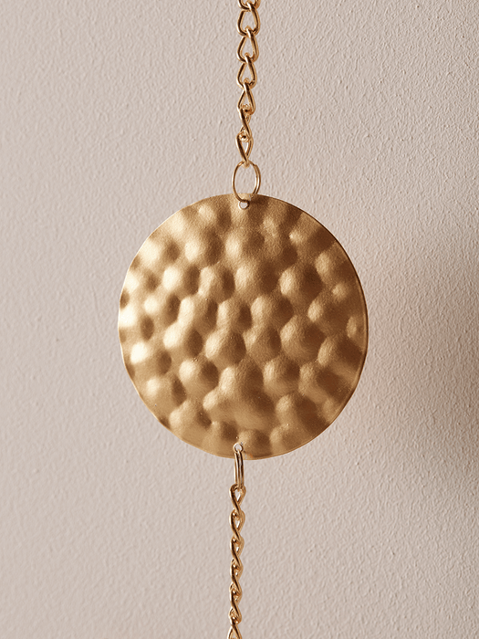 Hammered Brass Moon Garland