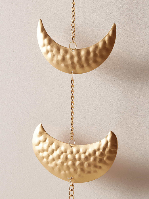 Hammered Brass Moon Garland