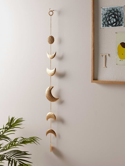Hammered Brass Moon Garland