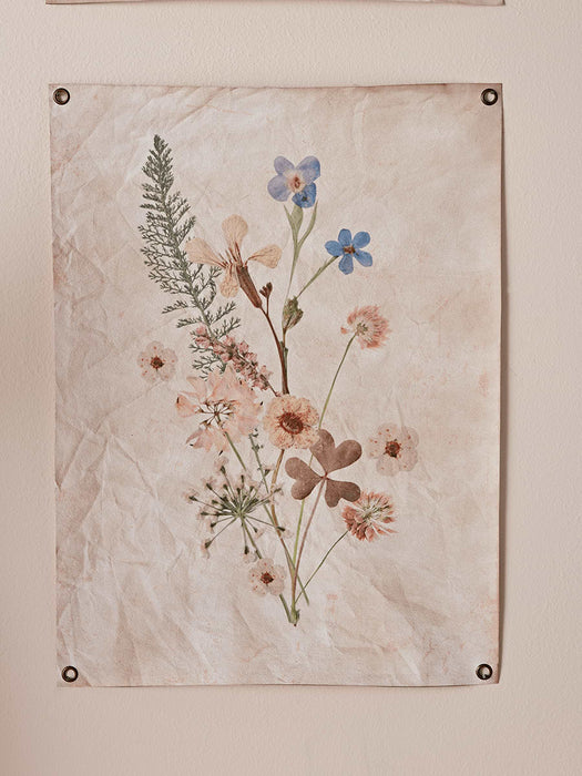 Pressed Flower Canvas Triptych