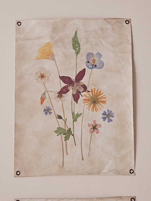 Pressed Flower Canvas Triptych