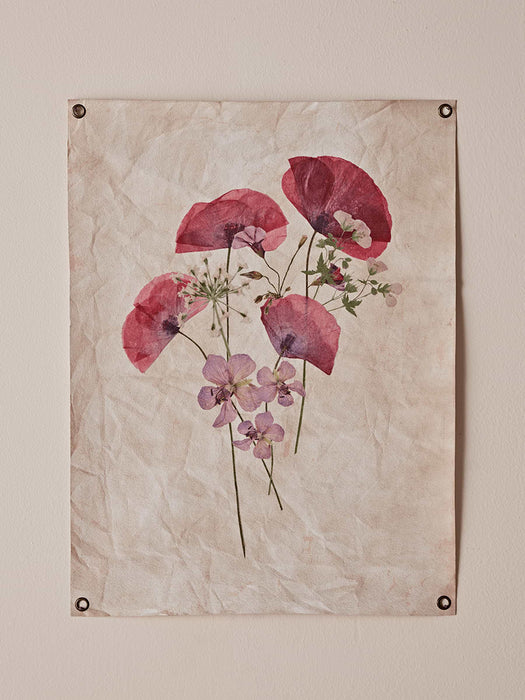 Pressed Flower Canvas Triptych