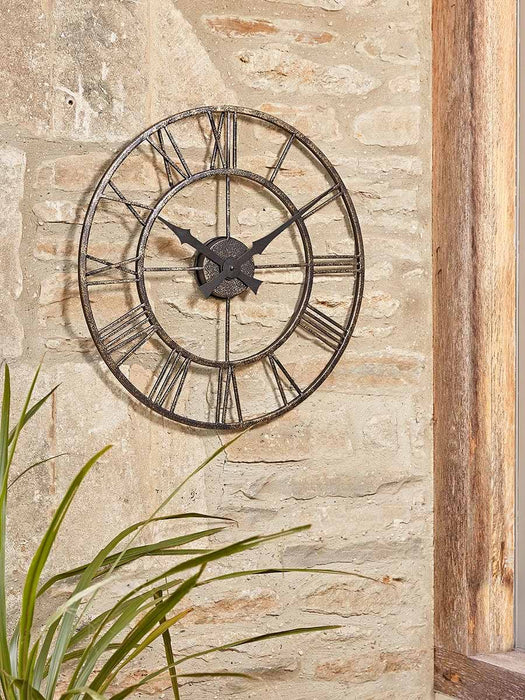 Distressed Indoor Outdoor Clock - Large
