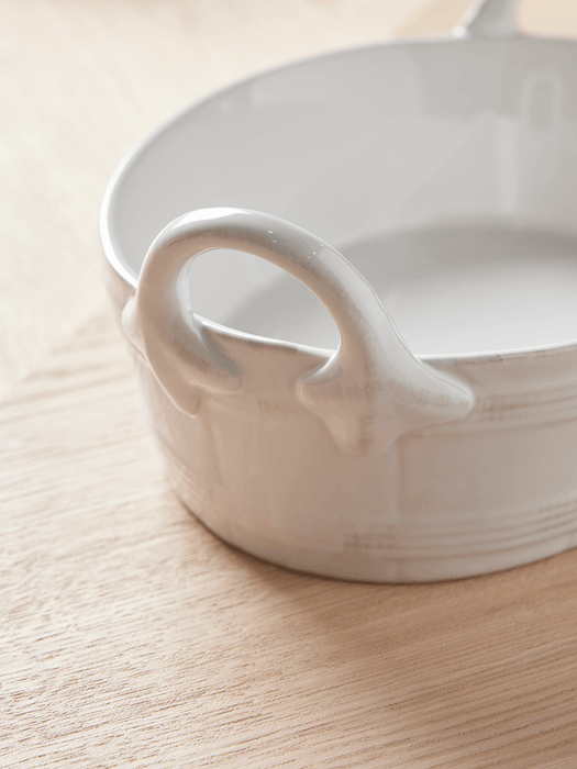 White Handle Bowl