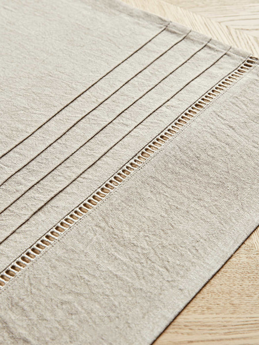 Cotton Table Runner - Taupe