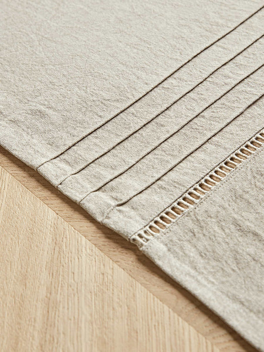 Cotton Table Runner - Taupe