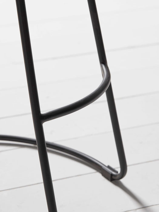 Weathered Oak & Metal Counter Stool