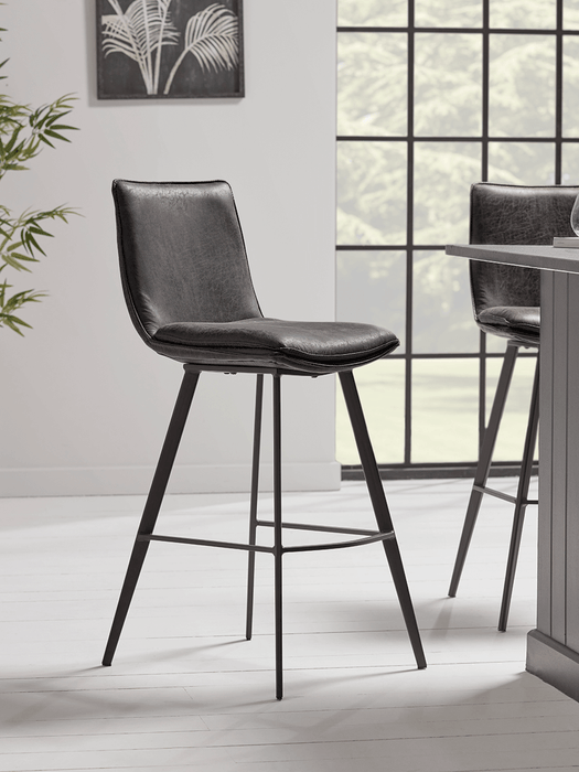 Two Williamsburg High Stools - Carbon