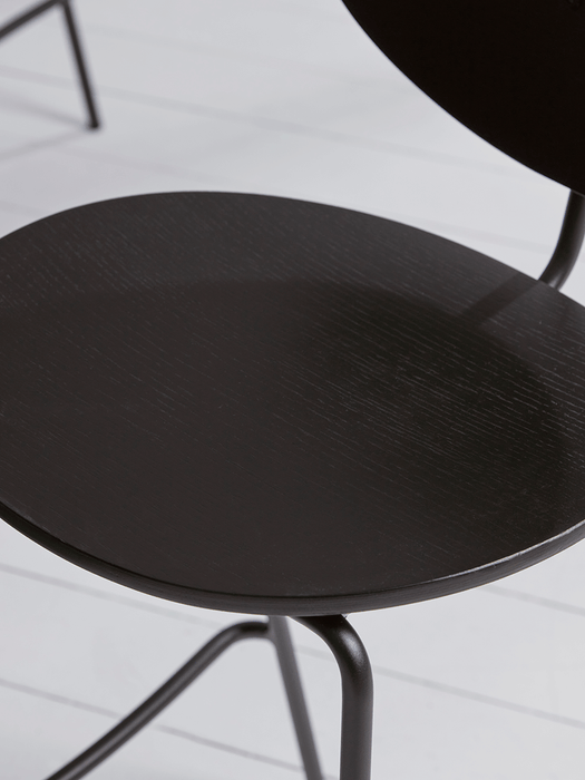 Two High Back Counter Stools - Black