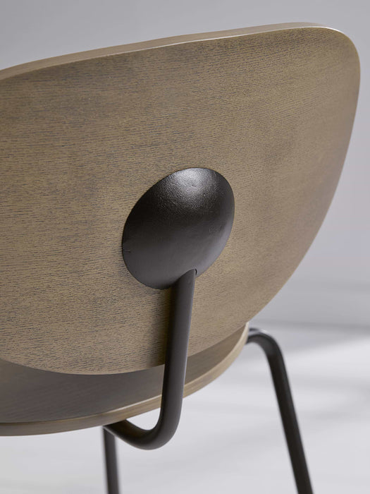 Two High Back Counter Stools - Grey